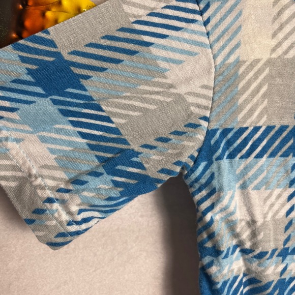 Little Sleepies Pajamas 4T Blueberry Plaid Bamboo Kids Sleepwear Set - Picture 5 of 7